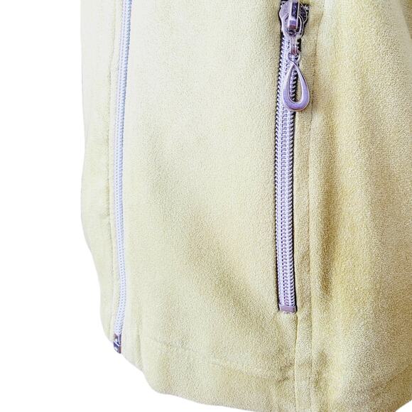 VINTAGE Equestrian Brand Chartreuse Microfiber Mod Zip Blazer Pant Suit - Small - Picture 5 of 14